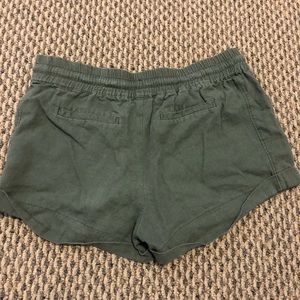Green cargo shorts